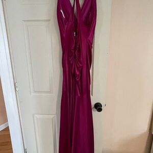 Elegant Magenta Evening Gown